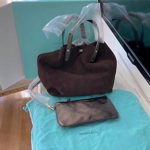Tiffany and Co. Brown Suede Tote
